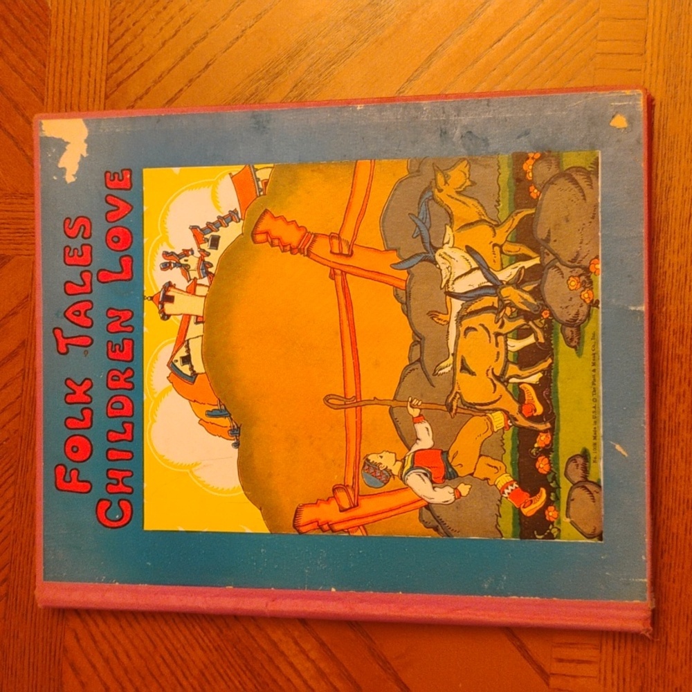 Folk Tales Children Love Hardcover Platt & Monk Vintage 1930s Color Illustrated